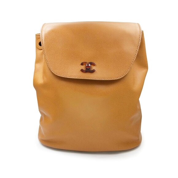 Chanel Brand New Vintage Brown Caviar Faux Tortoise Backpack main image 4